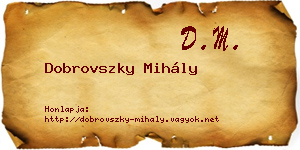 Dobrovszky Mihály névjegykártya