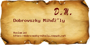 Dobrovszky Mihály névjegykártya