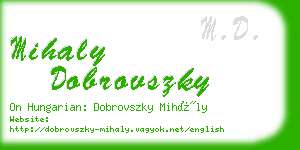 mihaly dobrovszky business card